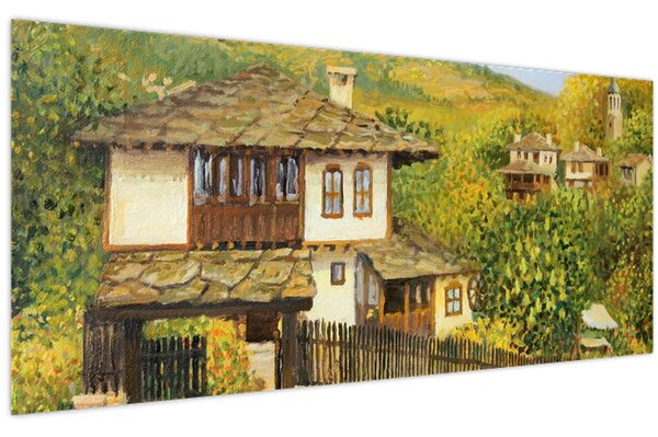 Slika - Vikendice ljeti (120x50 cm)