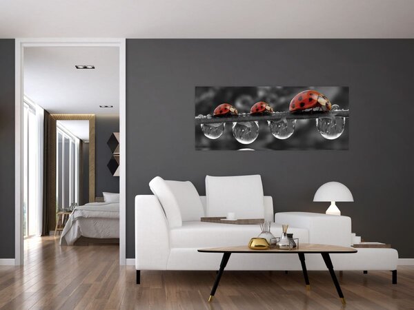 Slika - Suncokret, crno-bijeli (120x50 cm)
