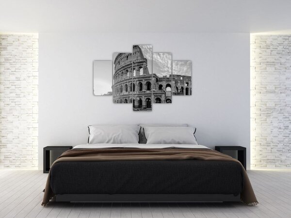 Slika - Koloseum u Rimu, crno-bijelo (150x105 cm)
