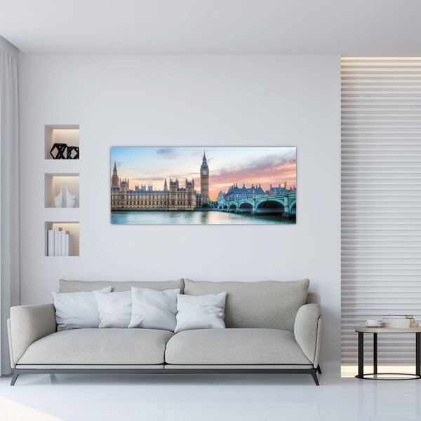 Slika - London u pastelnim bojama (120x50 cm)