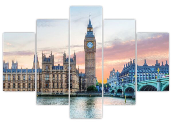 Slika - London u pastelnim bojama (150x105 cm)
