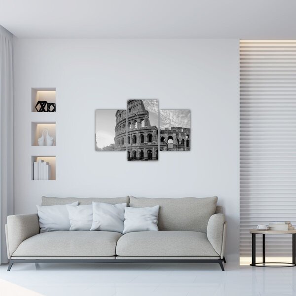 Slika - Koloseum u Rimu, crno-bijelo (90x60 cm)