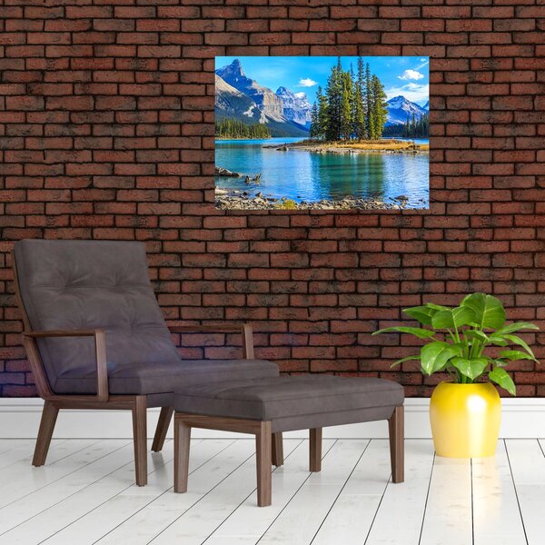 Slika - Planinski krajolik s rijekom (70x50 cm)