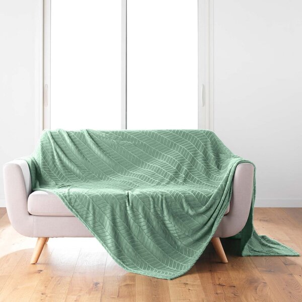 Svijetlo zeleni prekrivač od mikroflanela 180x220 cm Arya – douceur d'intérieur