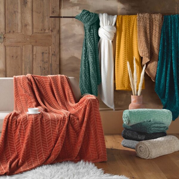 Svijetlo zeleni prekrivač od mikroflanela 180x220 cm Arya – douceur d'intérieur