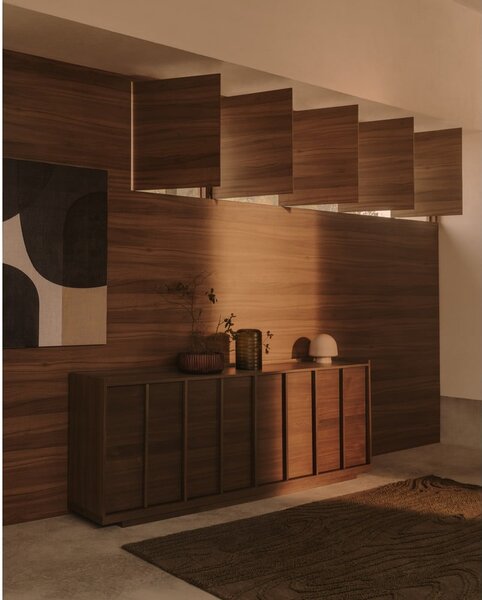 Smeđa komoda u dekoru oraha 200x80x45 cm Onix – Kave Home