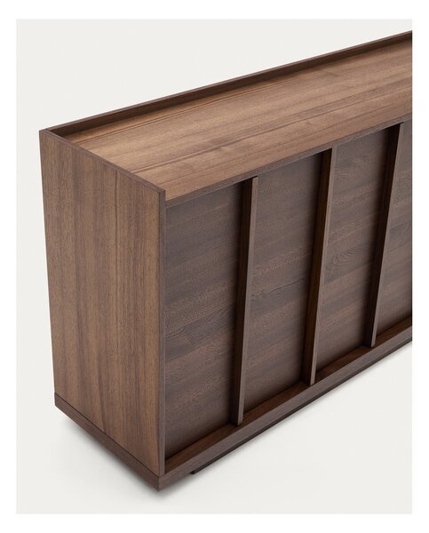 Smeđa komoda u dekoru oraha 200x80x45 cm Onix – Kave Home