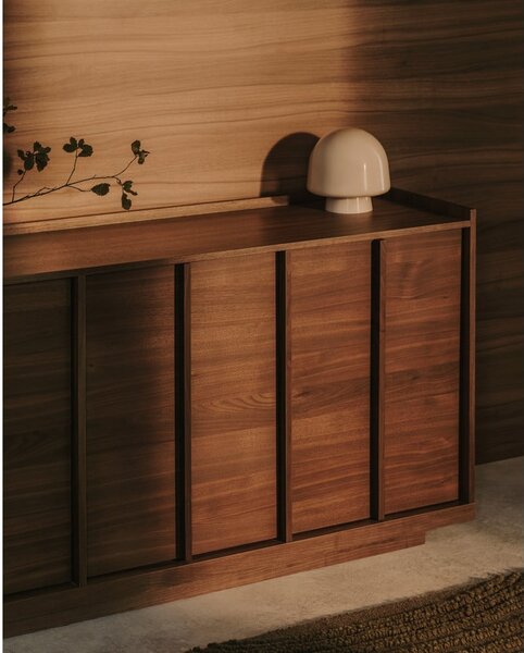 Smeđa komoda u dekoru oraha 200x80x45 cm Onix – Kave Home