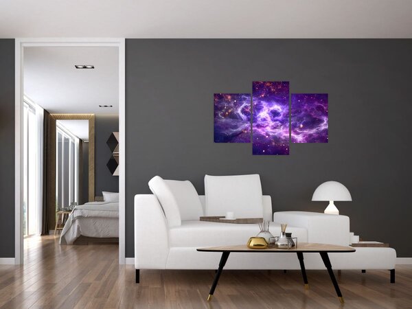 Slika - Ljubičasti svemir (90x60 cm)
