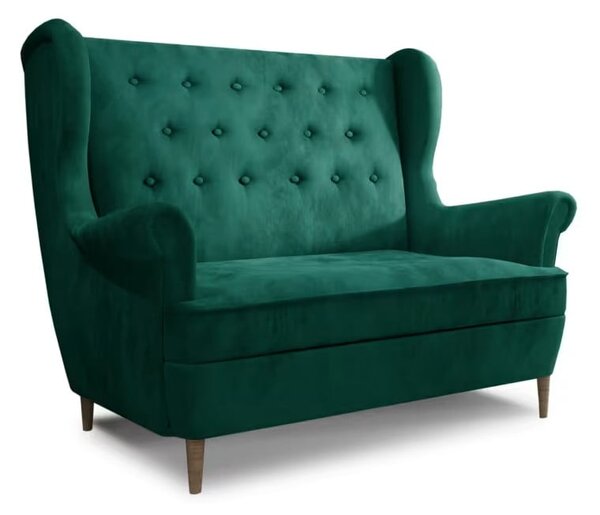 Tamno zelena baršunasti sofa 150 cm Aros – ELTAP