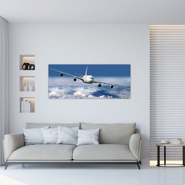 Slika - Avion u oblacima (120x50 cm)