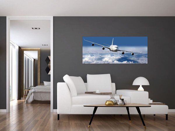 Slika - Avion u oblacima (120x50 cm)