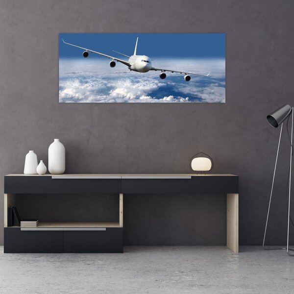 Slika - Avion u oblacima (120x50 cm)