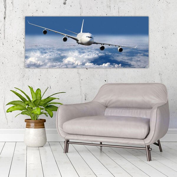 Slika - Avion u oblacima (120x50 cm)