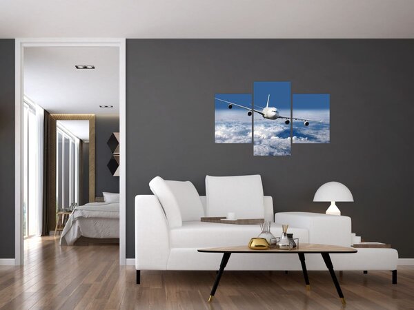 Slika - Avion u oblacima (90x60 cm)