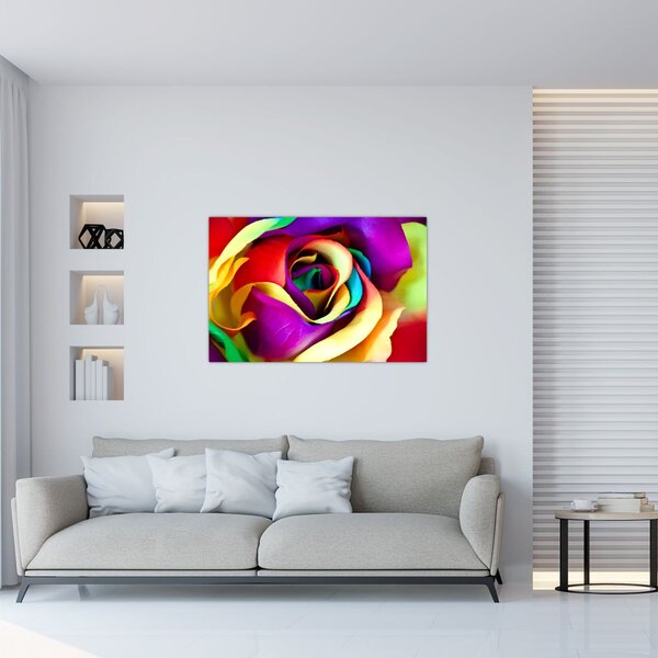 Slika - Šarena ruža (90x60 cm)