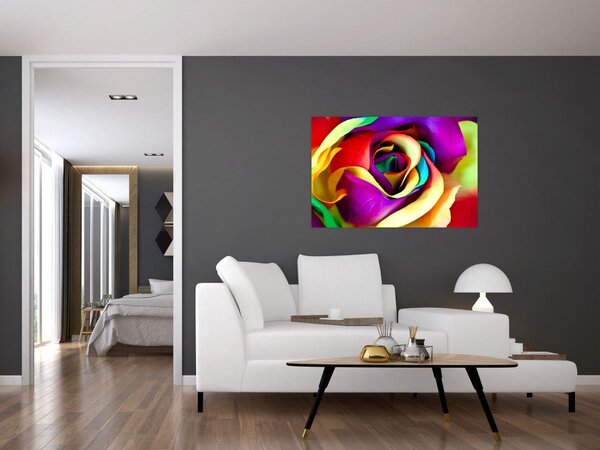 Slika - Šarena ruža (90x60 cm)