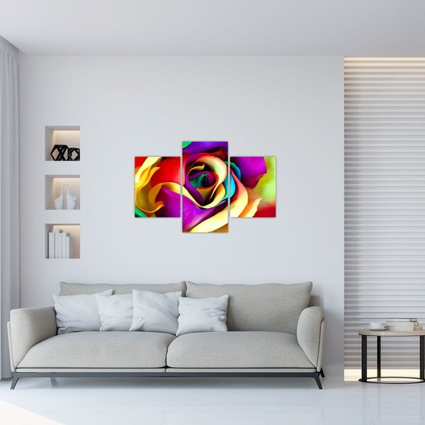 Slika - Šarena ruža (90x60 cm)
