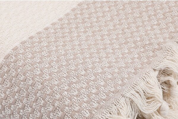 Bež pamučan prekrivač za bračni krevet 230x200 cm Seritli – Mijolnir