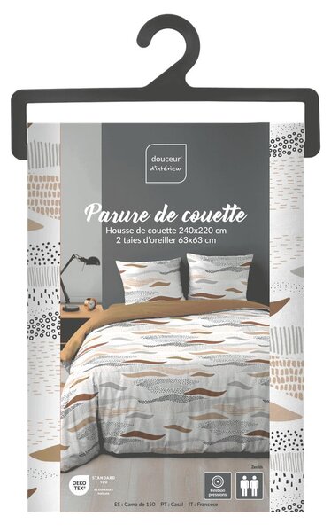 Bijela posteljina za bračni krevet/za produženi krevet od mikrovlakana 240x220 cm Zenith – douceur d'intérieur