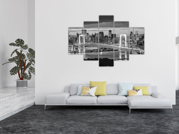 Slika - Crno bijeli veliki grad (150x105 cm)