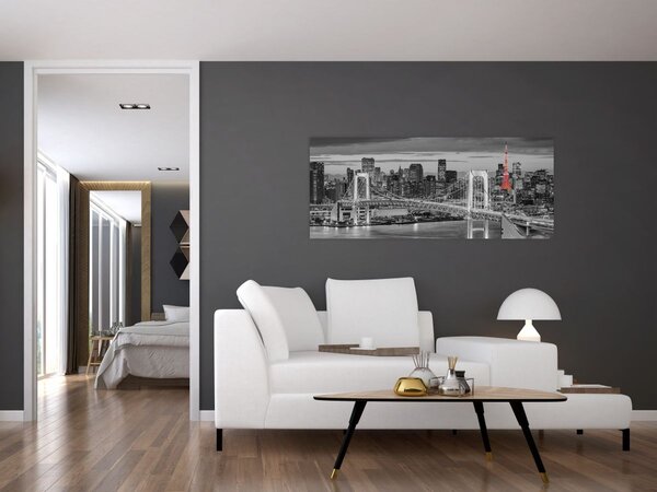 Slika - Veliki grad s crvenim tornjem (120x50 cm)