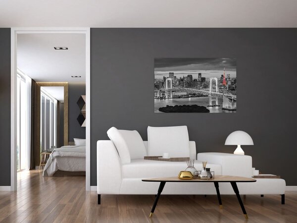 Slika - Veliki grad s crvenim tornjem (90x60 cm)