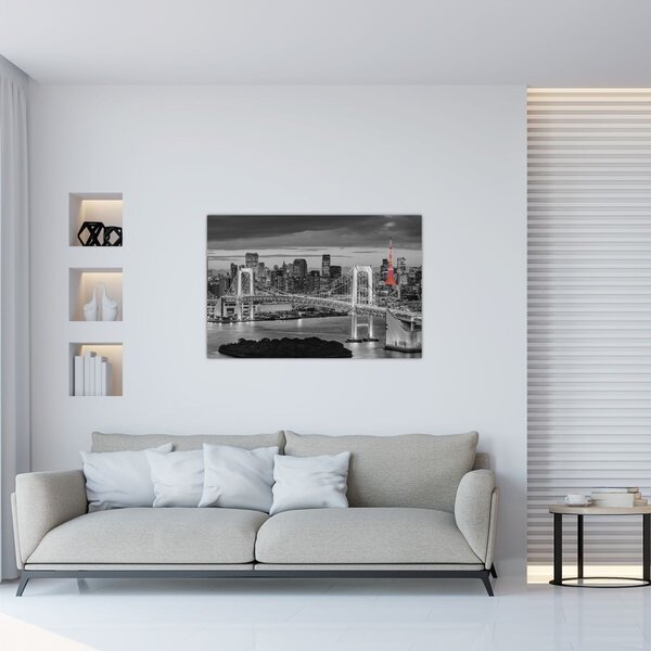 Slika - Veliki grad s crvenim tornjem (90x60 cm)