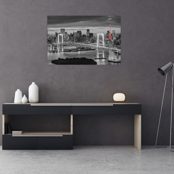 Slika - Veliki grad s crvenim tornjem (90x60 cm)