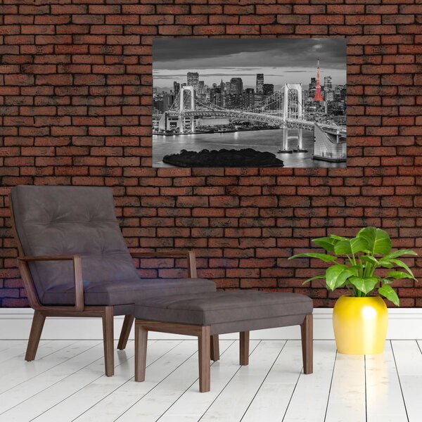 Slika - Veliki grad s crvenim tornjem (90x60 cm)