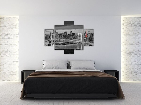 Slika - Veliki grad s crvenim tornjem (150x105 cm)