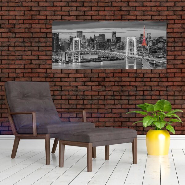 Slika - Veliki grad s crvenim tornjem (120x50 cm)
