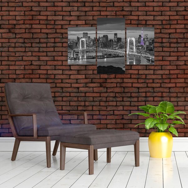 Slika - Veliki grad s ljubičastim tornjem (90x60 cm)