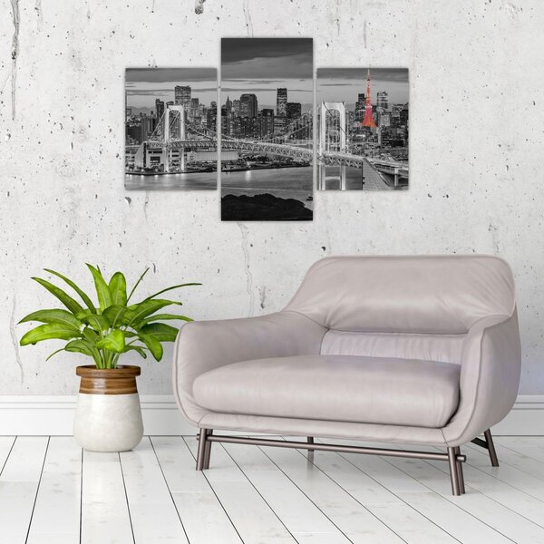 Slika - Veliki grad s crvenim tornjem (90x60 cm)