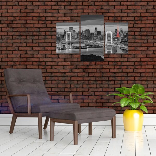 Slika - Veliki grad s crvenim tornjem (90x60 cm)
