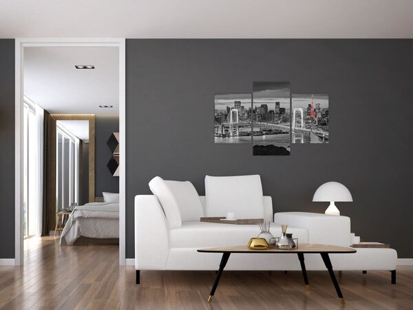 Slika - Veliki grad s crvenim tornjem (90x60 cm)