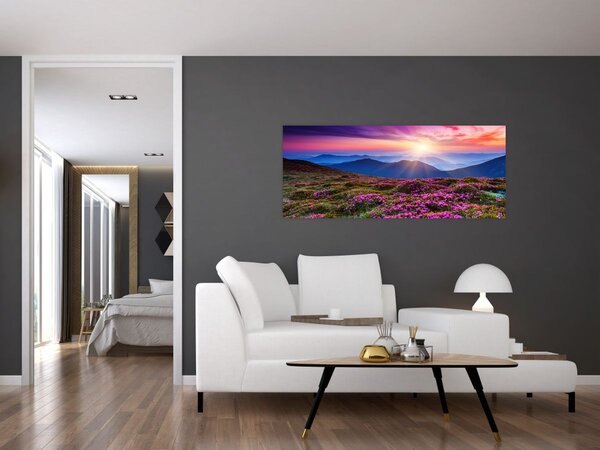 Slika - Planinski cvjetni krajolik (120x50 cm)