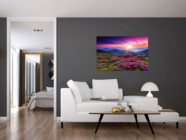 Slika - Planinski cvjetni krajolik (90x60 cm)