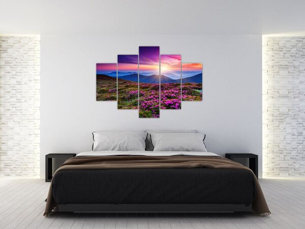 Slika - Planinski cvjetni krajolik (150x105 cm)