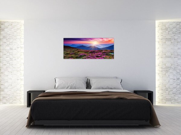 Slika - Planinski cvjetni krajolik (120x50 cm)