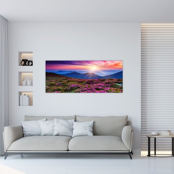 Slika - Planinski cvjetni krajolik (120x50 cm)