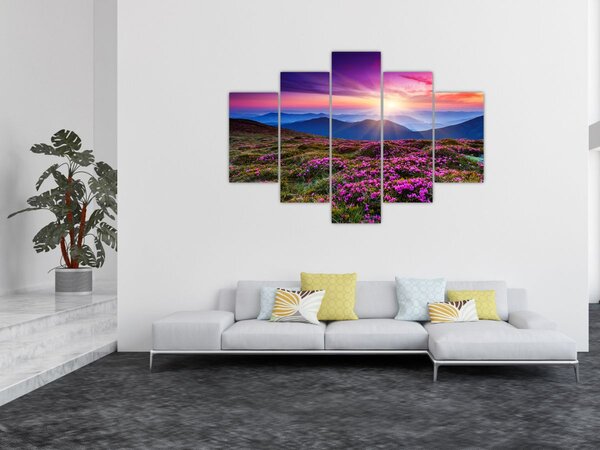Slika - Planinski cvjetni krajolik (150x105 cm)
