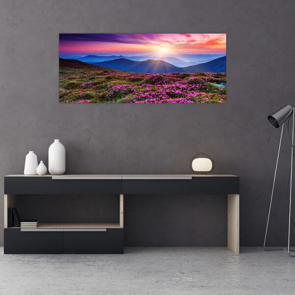 Slika - Planinski cvjetni krajolik (120x50 cm)