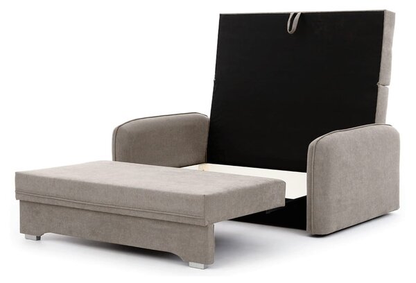 Bež sklopiva/s prostorom za odlaganje sofa od šenila 155 cm Laine – ELTAP