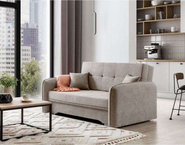 Bež sklopiva/s prostorom za odlaganje sofa od šenila 155 cm Laine – ELTAP