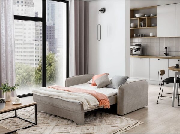 Bež sklopiva/s prostorom za odlaganje sofa od šenila 155 cm Laine – ELTAP
