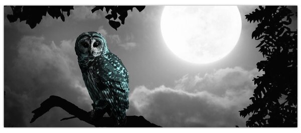 Slika - Noćna ptica, plava (120x50 cm)