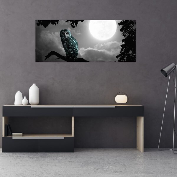 Slika - Noćna ptica, plava (120x50 cm)