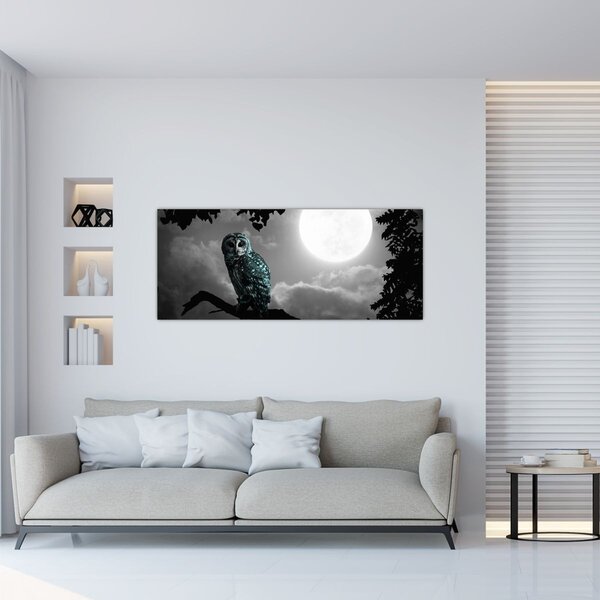 Slika - Noćna ptica, plava (120x50 cm)