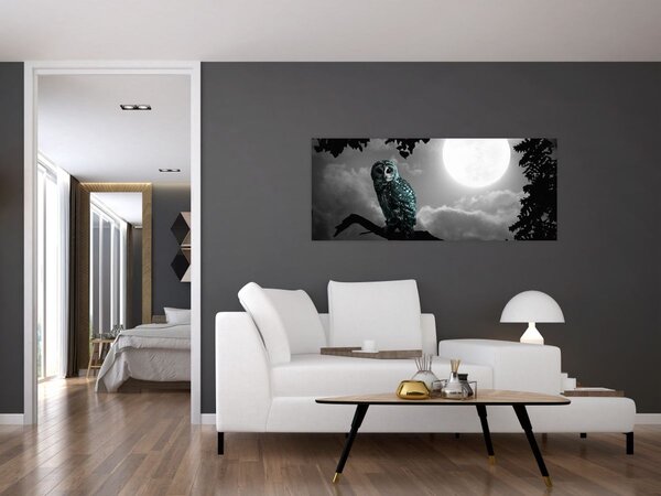 Slika - Noćna ptica, plava (120x50 cm)